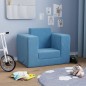 vidaXL Sofá cama infantil felpa suave azul vidaXL Sofá cama infantil felpa suave azul