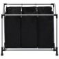 vidaXL Separador de colada con 3 bolsas acero negro vidaXL Separador de colada con 3 bolsas acero negro