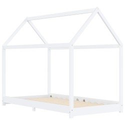 vidaXL Estructura de cama infantil madera maciza pino blanco 90x200 cm