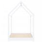 vidaXL Estructura de cama infantil madera maciza pino blanco 90x200 cm