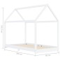 vidaXL Estructura de cama infantil madera maciza pino blanco 90x200 cm