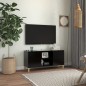 vidaXL Mueble de TV con patas de madera maciza negro 103,5x35x50 cm vidaXL Mueble de TV con patas de madera maciza negro 103,5x35x50 cm