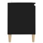 vidaXL Mueble de TV con patas de madera maciza negro 103,5x35x50 cm vidaXL Mueble de TV con patas de madera maciza negro 103,5x35x50 cm