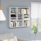 vidaXL Estantería de pared contrachapada blanco brillante 90x16x78 cm vidaXL Estantería de pared contrachapada blanco brillante 90x16x78 cm