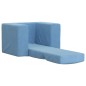 vidaXL Sofá cama infantil felpa suave azul vidaXL Sofá cama infantil felpa suave azul