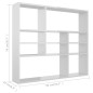 vidaXL Estantería de pared contrachapada blanco brillante 90x16x78 cm vidaXL Estantería de pared contrachapada blanco brillante 90x16x78 cm