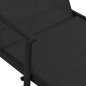 vidaXL Tumbona de acero y tela textilene negro vidaXL Tumbona de acero y tela textilene negro