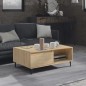 vidaXL Mesa de centro madera contrachapada color roble 90x60x35 cm vidaXL Mesa de centro madera contrachapada color roble 90x60x35 cm