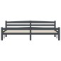 vidaXL Estructura de cama madera maciza pino gris oscuro 200x200 cm vidaXL Estructura de cama madera maciza pino gris oscuro 200x200 cm