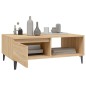 vidaXL Mesa de centro madera contrachapada color roble 90x60x35 cm vidaXL Mesa de centro madera contrachapada color roble 90x60x35 cm