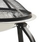 vidaXL Brasero y barbacoa 2 en 1 atizador acero inoxidable 56x56x49 cm vidaXL Brasero y barbacoa 2 en 1 atizador acero inoxidable 56x56x49 cm