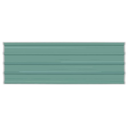 vidaXL Panel para tejado acero galvanizado verde 12 unidades