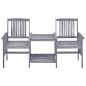 vidaXL Sillas de jardín con mesita madera maciza acacia 159x61x92 cm vidaXL Sillas de jardín con mesita madera maciza acacia 159x61x92 cm