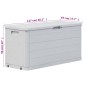 vidaXL Caja de almacenamiento de jardín 280 L gris claro