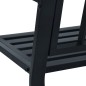 vidaXL Banco de jardín acero negro 125 cm