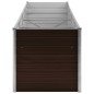 vidaXL Arriate de acero galvanizado marrón 320x80x77 cm vidaXL Arriate de acero galvanizado marrón 320x80x77 cm