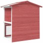 vidaXL Jaula conejera con 3 puertas madera rojo vidaXL Jaula conejera con 3 puertas madera rojo