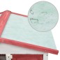 vidaXL Jaula conejera con 3 puertas madera rojo vidaXL Jaula conejera con 3 puertas madera rojo