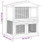vidaXL Jaula conejera con 3 puertas madera rojo vidaXL Jaula conejera con 3 puertas madera rojo