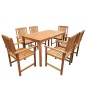 vidaXL Set de comedor de jardín 7 piezas madera maciza de acacia vidaXL Set de comedor de jardín 7 piezas madera maciza de acacia