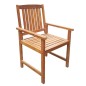 vidaXL Set de comedor de jardín 7 piezas madera maciza de acacia vidaXL Set de comedor de jardín 7 piezas madera maciza de acacia