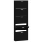 vidaXL Mueble zapatero madera contrachapada negro 59x17x169 cm vidaXL Mueble zapatero madera contrachapada negro 59x17x169 cm