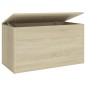 vidaXL Baúl de almacenaje madera contrachapada color roble 84x42x46cm vidaXL Baúl de almacenaje madera contrachapada color roble 84x42x46cm