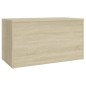 vidaXL Baúl de almacenaje madera contrachapada color roble 84x42x46cm vidaXL Baúl de almacenaje madera contrachapada color roble 84x42x46cm