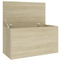 vidaXL Baúl de almacenaje madera contrachapada color roble 84x42x46cm vidaXL Baúl de almacenaje madera contrachapada color roble 84x42x46cm