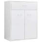 vidaXL Aparador de madera contrachapada blanco brillante 60x30x75 cm