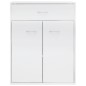 vidaXL Aparador de madera contrachapada blanco brillante 60x30x75 cm