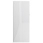 vidaXL Aparador de madera contrachapada blanco brillante 60x30x75 cm