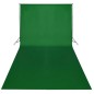 vidaXL Telón de fondo estudio fotografía algodón verde 600x300cm croma vidaXL Telón de fondo estudio fotografía algodón verde 600x300cm croma
