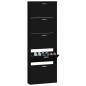 vidaXL Mueble zapatero madera contrachapada negro 59x17x169 cm vidaXL Mueble zapatero madera contrachapada negro 59x17x169 cm