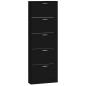 vidaXL Mueble zapatero madera contrachapada negro 59x17x169 cm vidaXL Mueble zapatero madera contrachapada negro 59x17x169 cm