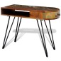 vidaXL Escritorio de madera maciza reciclada con patas de hierro vidaXL Escritorio de madera maciza reciclada con patas de hierro