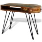 vidaXL Escritorio de madera maciza reciclada con patas de hierro vidaXL Escritorio de madera maciza reciclada con patas de hierro