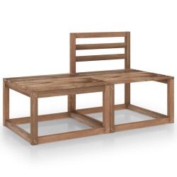 vidaXL Set de muebles de jardín 2 pzas madera pino impregnada marrón