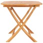 vidaXL Set comedor de jardín plegable 7 piezas madera maciza de teca