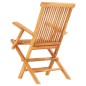 vidaXL Set comedor de jardín plegable 7 piezas madera maciza de teca