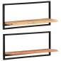 vidaXL Estantes de pared 2 unidades madera maciza acacia 80x25x35 cm vidaXL Estantes de pared 2 unidades madera maciza acacia 80x25x35 cm