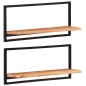 vidaXL Estantes de pared 2 unidades madera maciza acacia 80x25x35 cm vidaXL Estantes de pared 2 unidades madera maciza acacia 80x25x35 cm