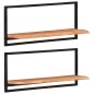 vidaXL Estantes de pared 2 unidades madera maciza acacia 80x25x35 cm vidaXL Estantes de pared 2 unidades madera maciza acacia 80x25x35 cm