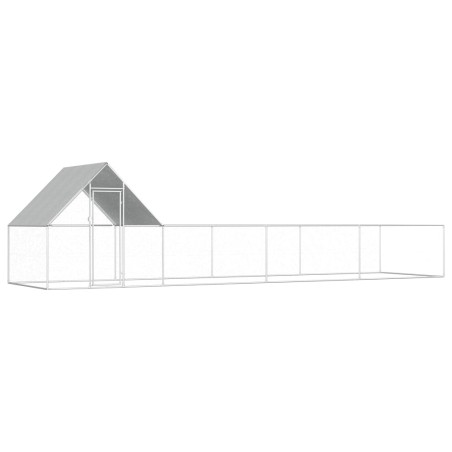 vidaXL Gallinero acero galvanizado 8x2x2 m