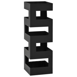 vidaXL Paragúero diseño tetris acero negro 