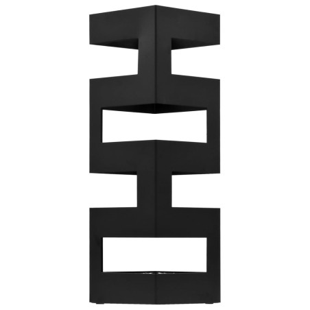 vidaXL Paragúero diseño tetris acero negro 