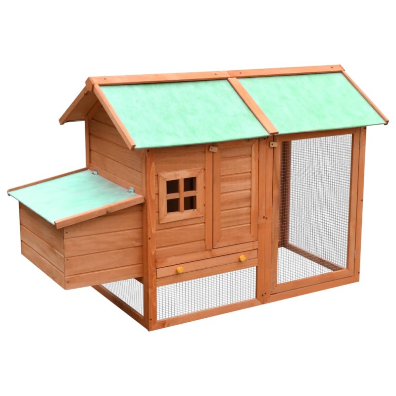 vidaXL Gallinero madera maciza pino y abeto 170x81x110 cm vidaXL Gallinero madera maciza pino y abeto 170x81x110 cm