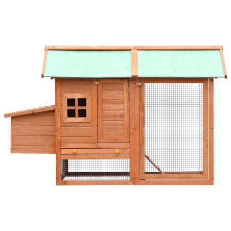 vidaXL Gallinero madera maciza pino y abeto 170x81x110 cm