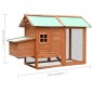 vidaXL Gallinero madera maciza pino y abeto 170x81x110 cm vidaXL Gallinero madera maciza pino y abeto 170x81x110 cm