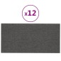 vidaXL Paneles de pared 12 uds tela gris oscuro 30x15 cm 0,54 m² vidaXL Paneles de pared 12 uds tela gris oscuro 30x15 cm 0,54 m²